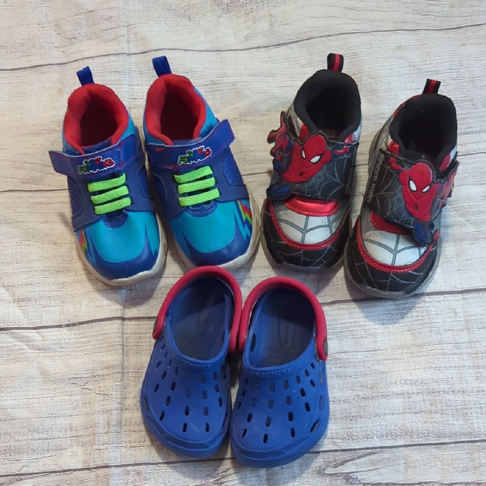 Marvel Kids Blue, Red, and Black Sneakers Set